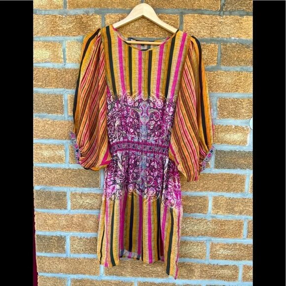 Anthropologie Tanvi Kedia Sunglass Boho Dress size small - Picture 3 of 15